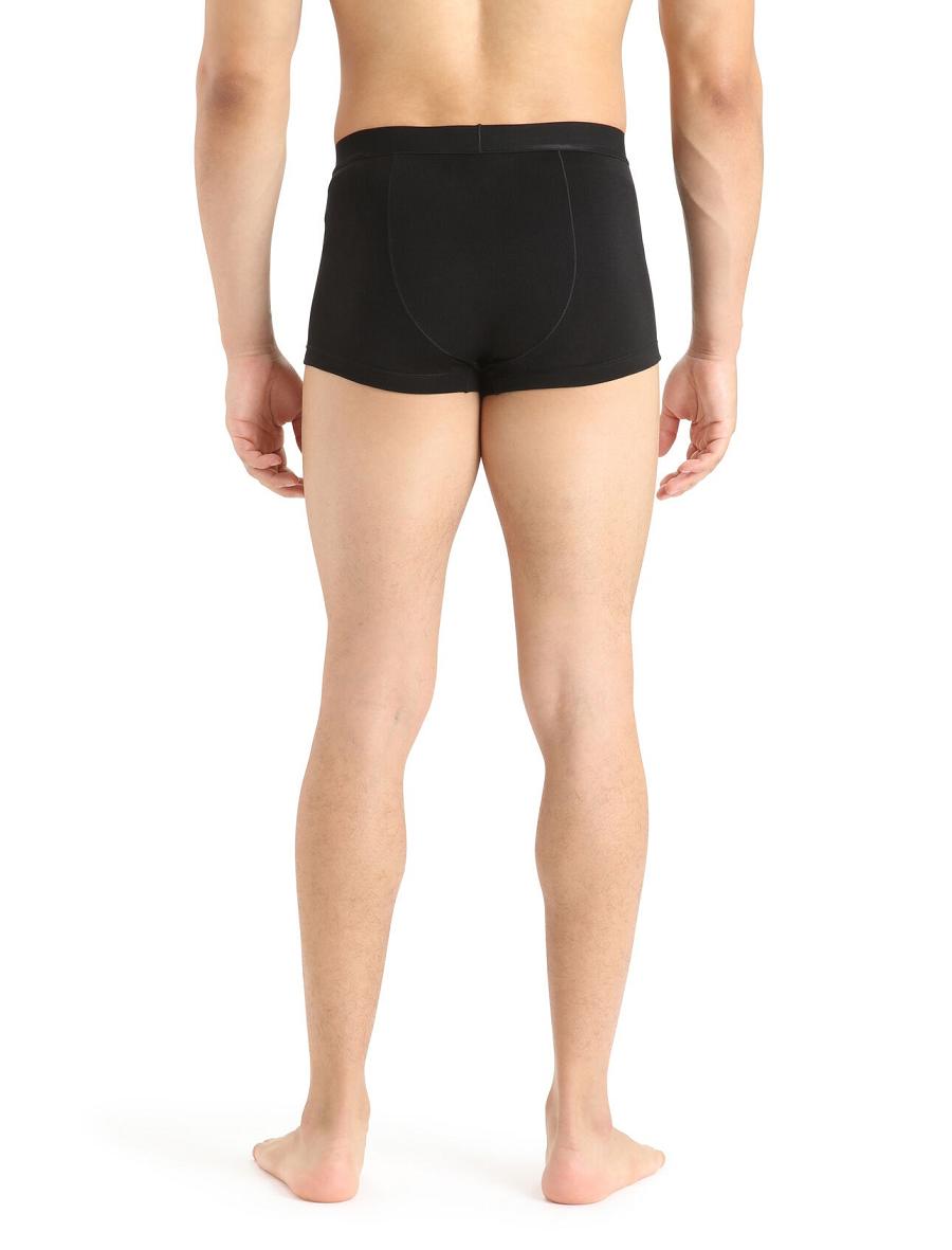 Black Men's Icebreaker Cool-Lite™ Merino Anatomica Trunks Underwear | USA 1290MQZA